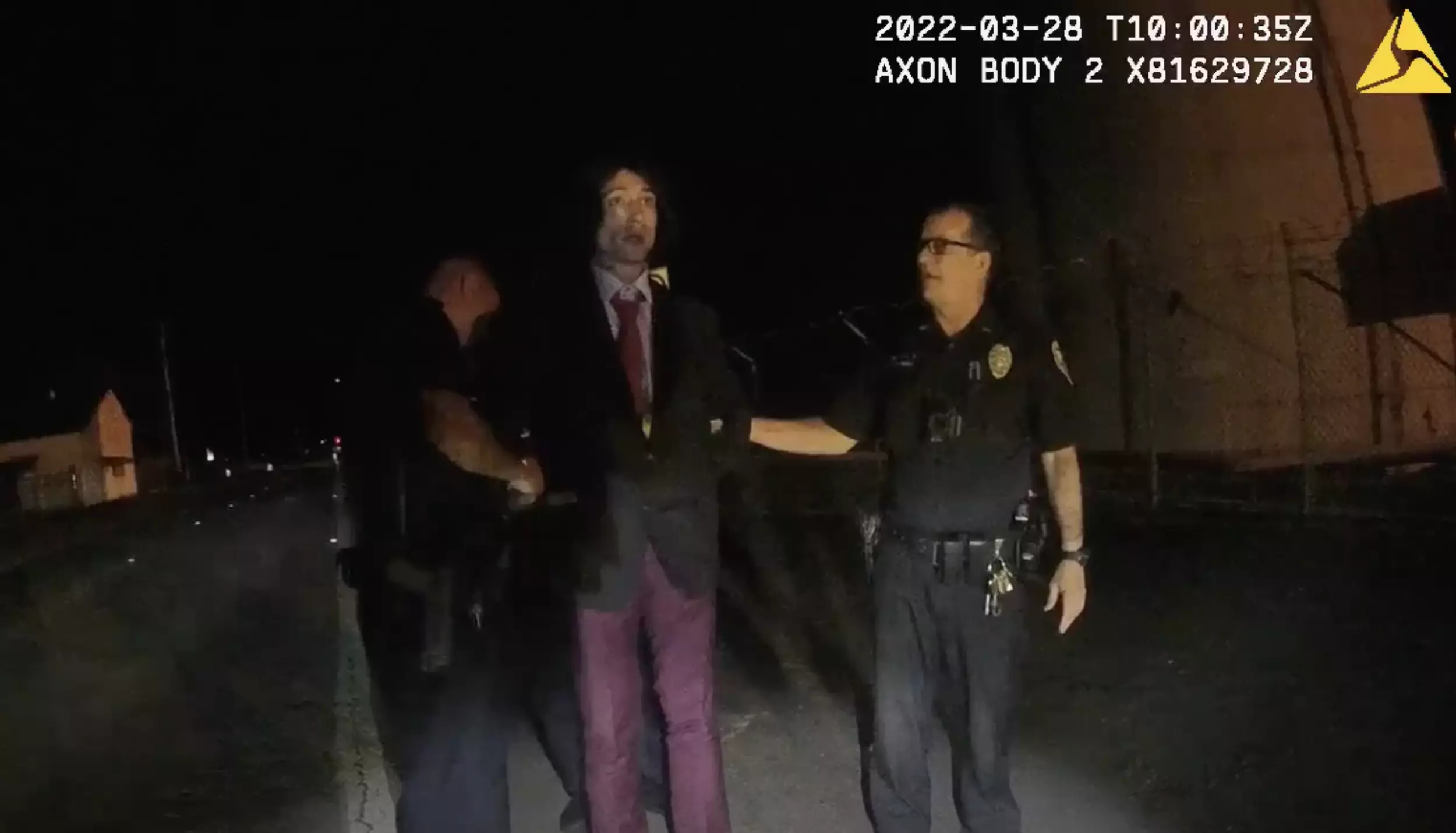 The actor's bizarre arrest was captured through bodycam footage.