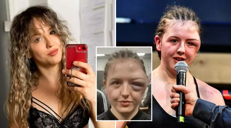 Boxer Cheyenne Hanson Shows Off Grotesque Head Injury After Fight