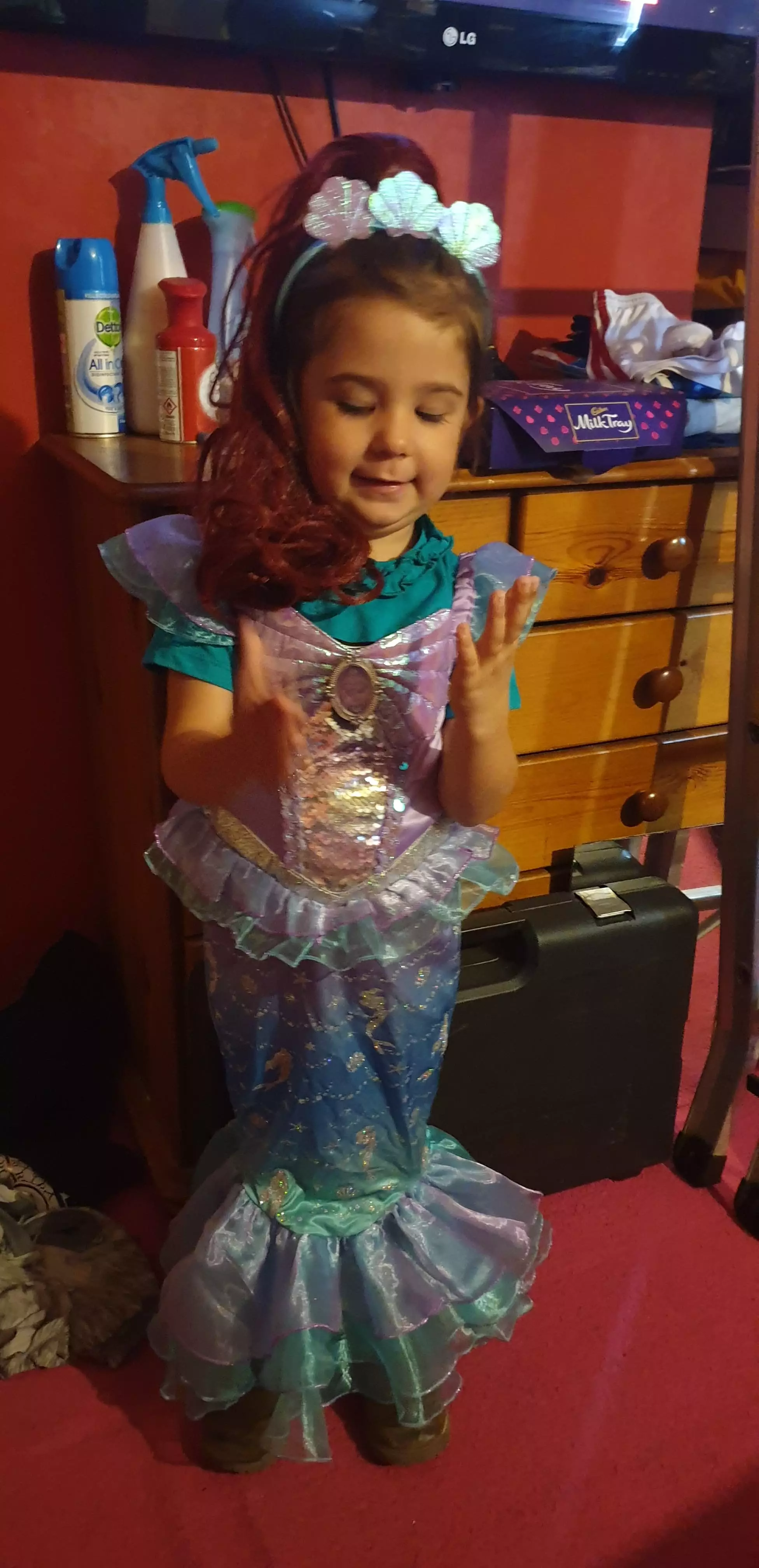 Five-year-old Piper is a huge mermaid fan. (