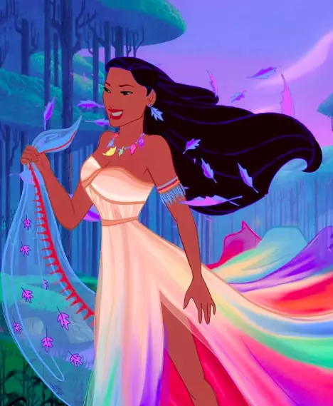 Marta gave Pocahontas a new look to represent the 'colours of the wind' (