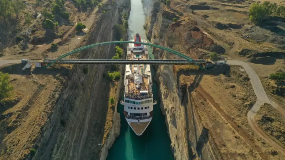 Cruise Ship Becomes Largest Ever Vessel To Pass Through Greece's Corinth Canal