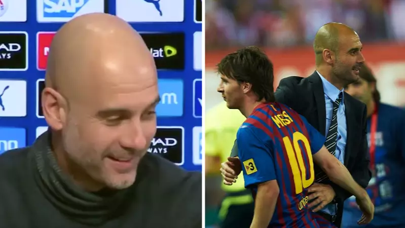 What Pep Guardiola Said In February When Reporter Asked If Lionel Messi Was A Transfer Target 