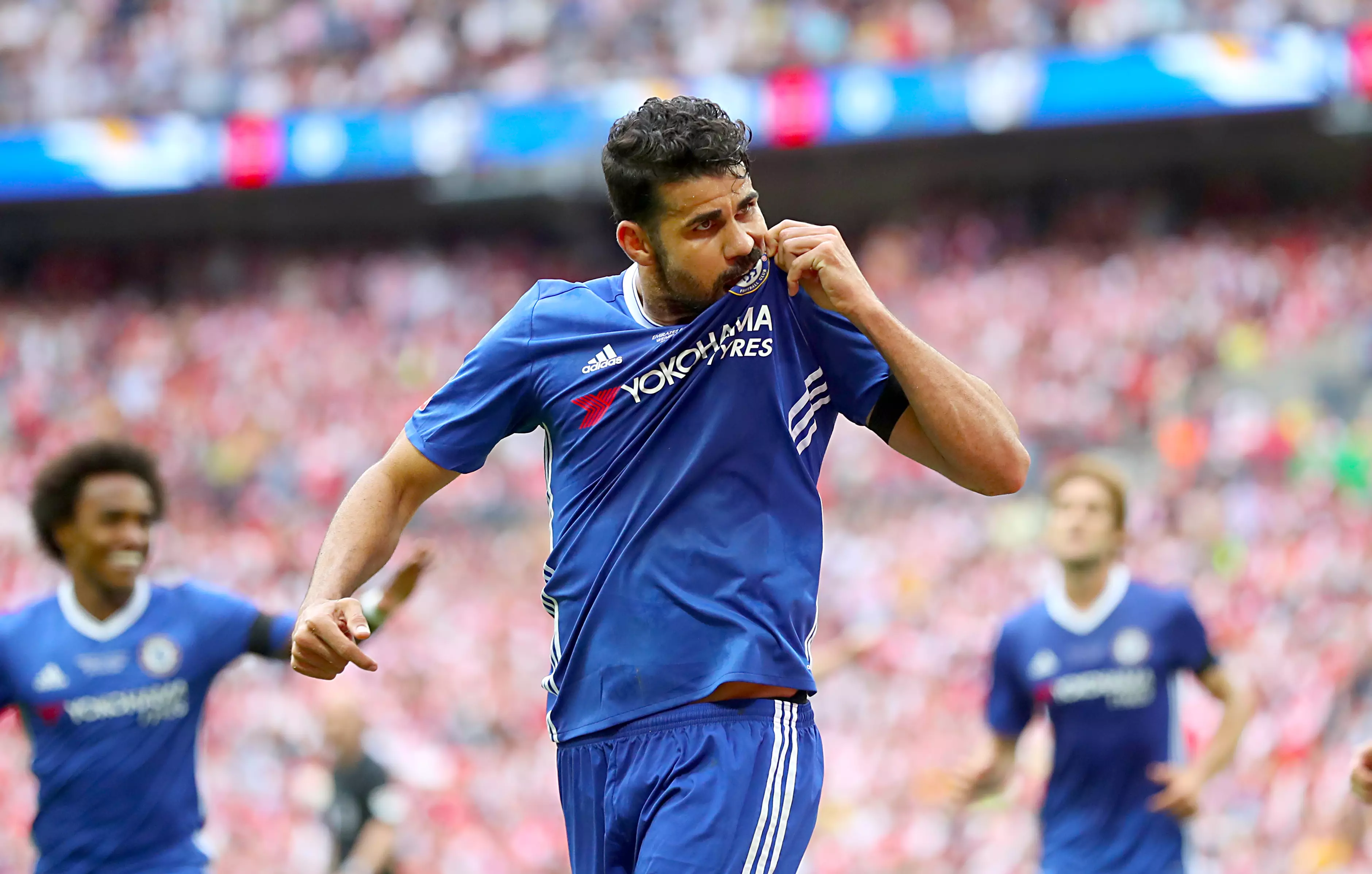Costa in happier times at Stamford Bridge. Image: PA Images