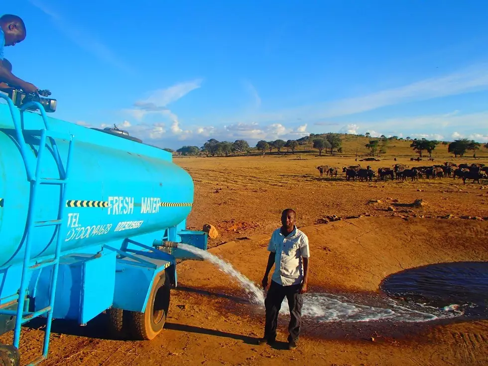 Kenyan Man Drives For Hours Every Day To Make Sure Animals Have Enough Water