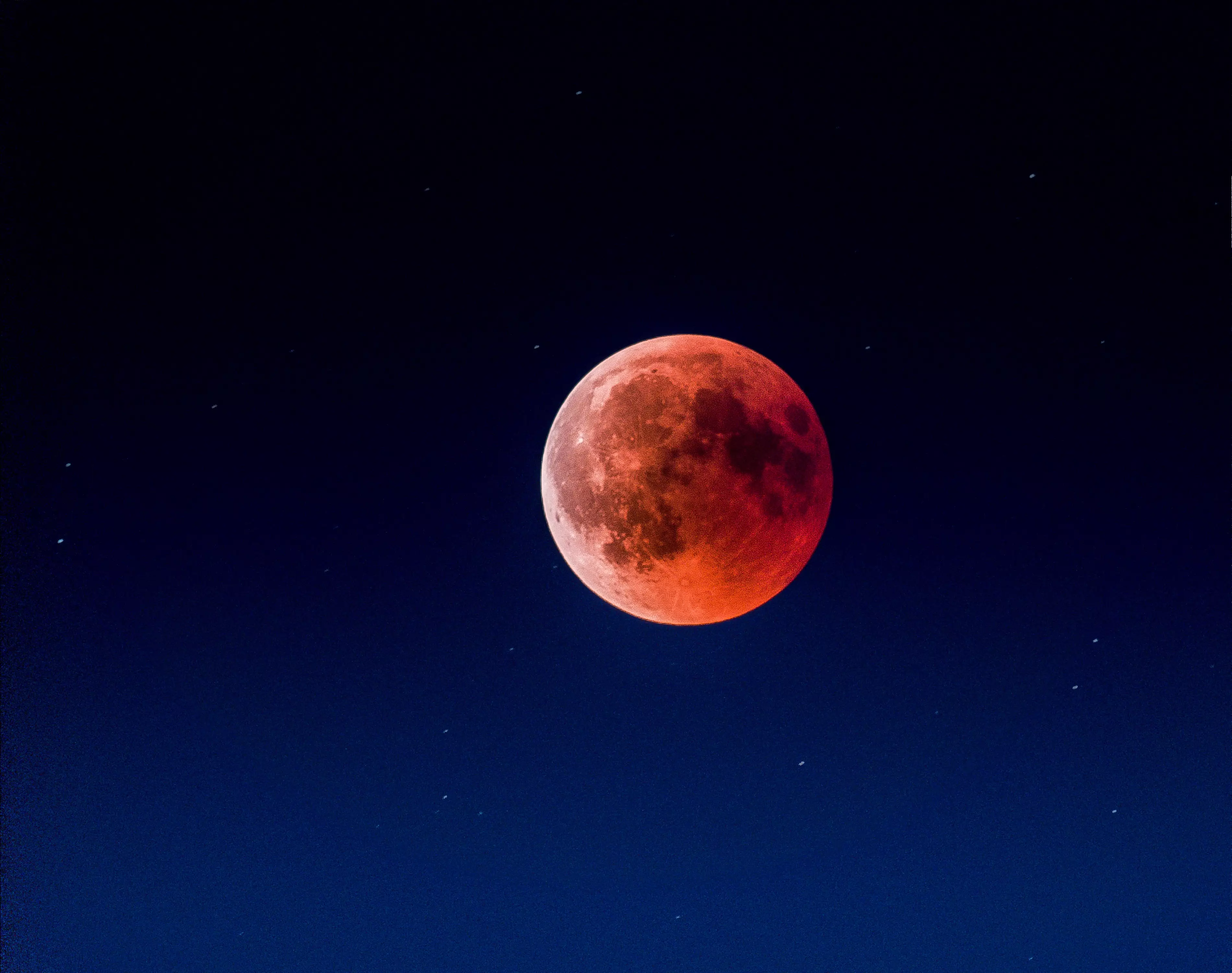 A blood moon happens when the Earth aligns between the sun and the moon (