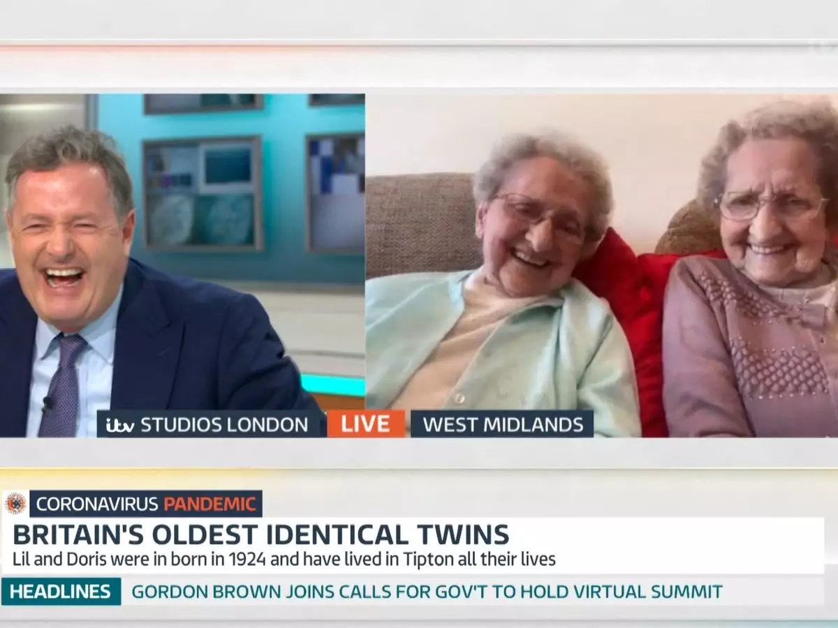 Earlier this month Piers interviewed the world's oldest identical twins (