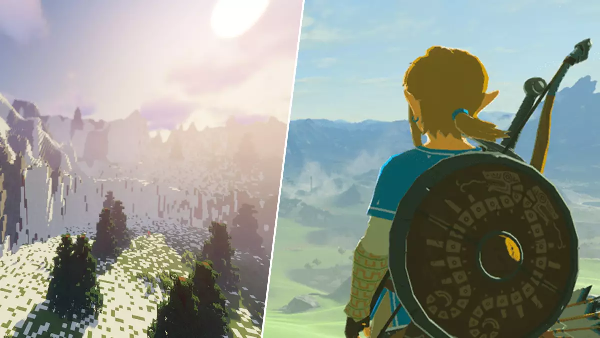 Legend of Zelda Fan Is Building The Entire 'Breath Of The Wild' Map In 'Minecraft’