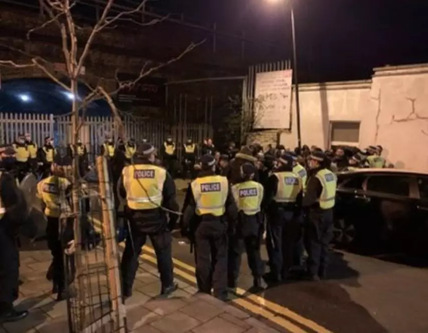 Police in the UK stopped a rave in London.