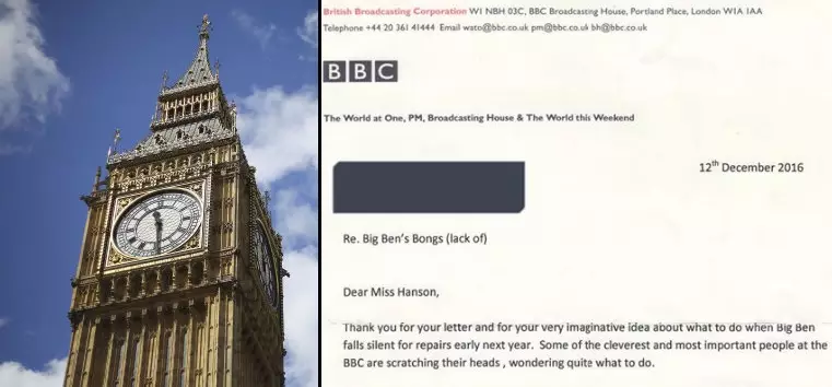 BBC Reply To Girl Who Offered To "Bong" In Big Ben's Absence 
