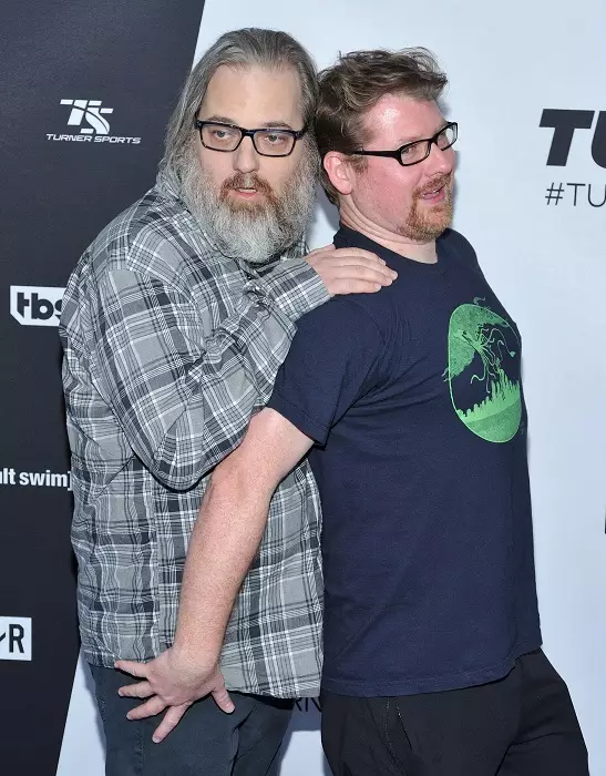 Dan Harmon and co-writer/producer Justin Roiland.
