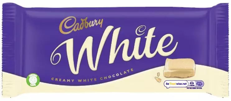 Cadbury White Chocolate Block costs £2.