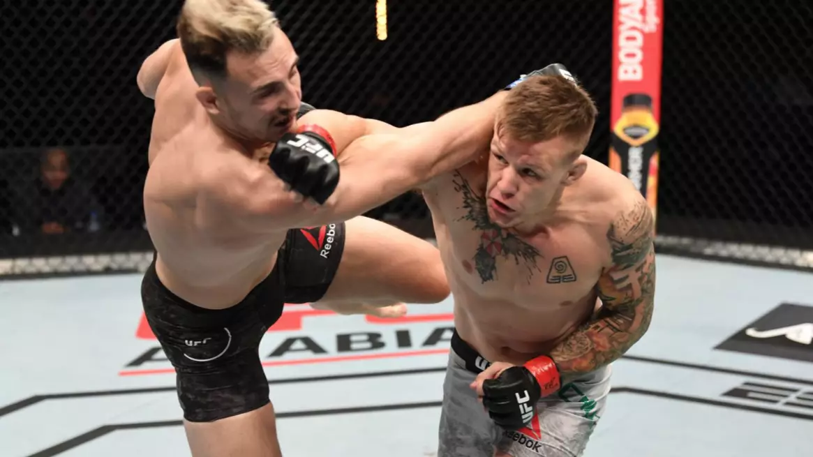 Jimmy Crute Knocked His Opponent Out In Under Two Minutes And UFC President Dana White Was Loving It