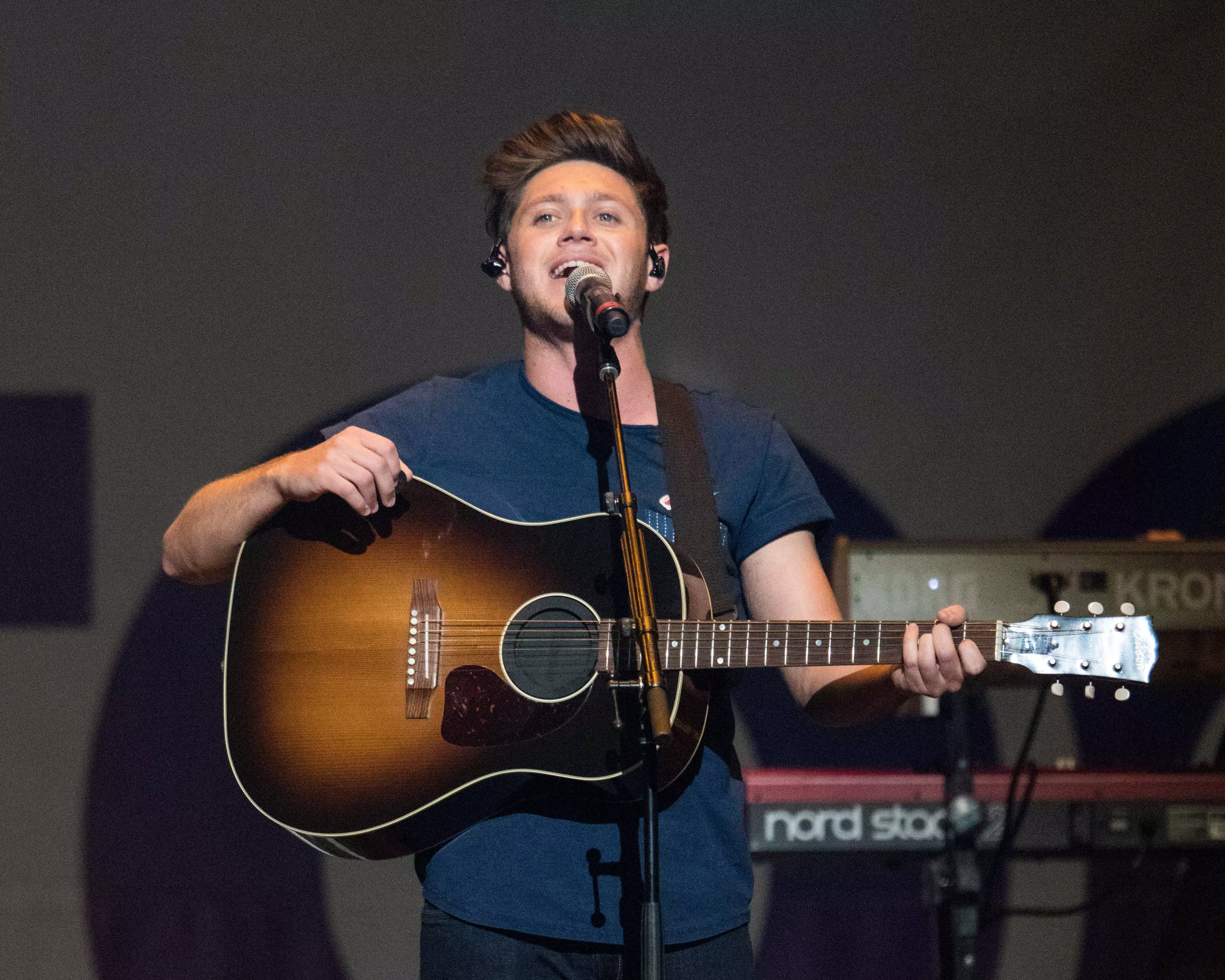 Chelsea's Niall Horan tries to persuade a crowd he's actually a recording artist. Image: PA Images.