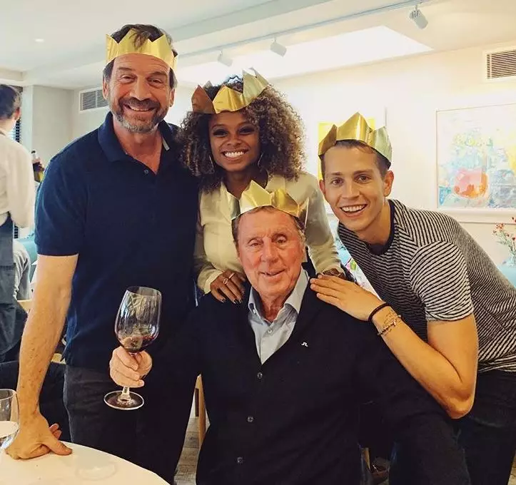 James McVey with fellow camp mates Harry Redknapp, Fleur East and Nick Knowles.