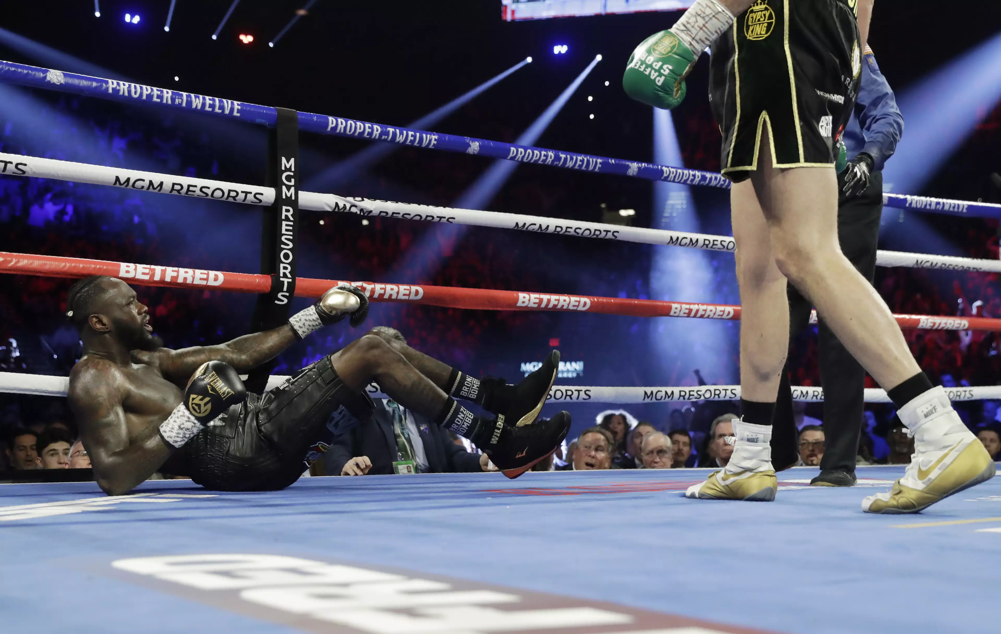 Wilder was twice knocked down to the canvas. Image: PA Images