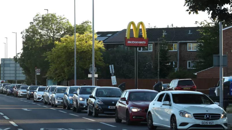 People Are Queuing For Miles As McDonald’s Drive-Thrus Re-Open 