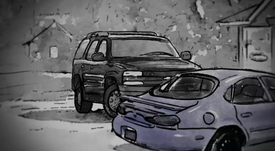 Netflix has dropped a whole bunch of exclusive evidence, like this sketch of the car spotted outside Patrice's salon (