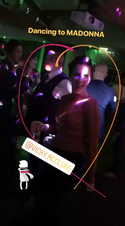 Vicky McClure dancing at Turgoose's wedding.
