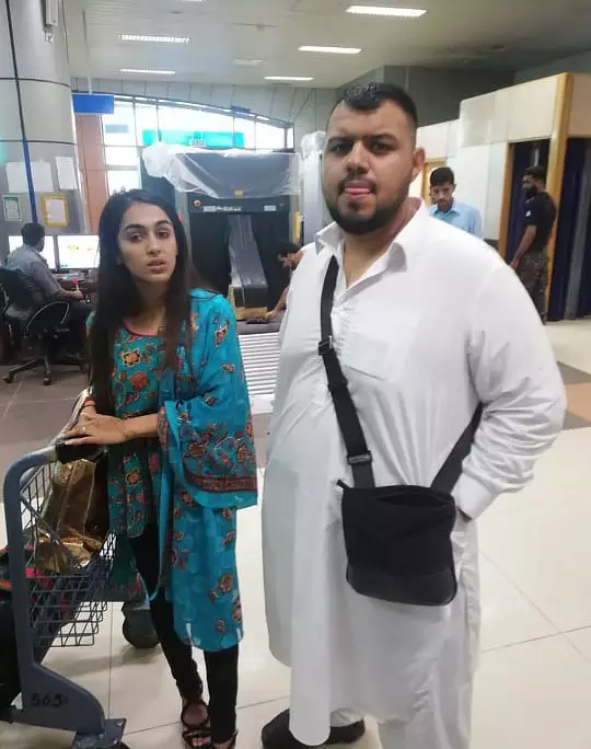The couple were intercepted at an airport in Pakistan.