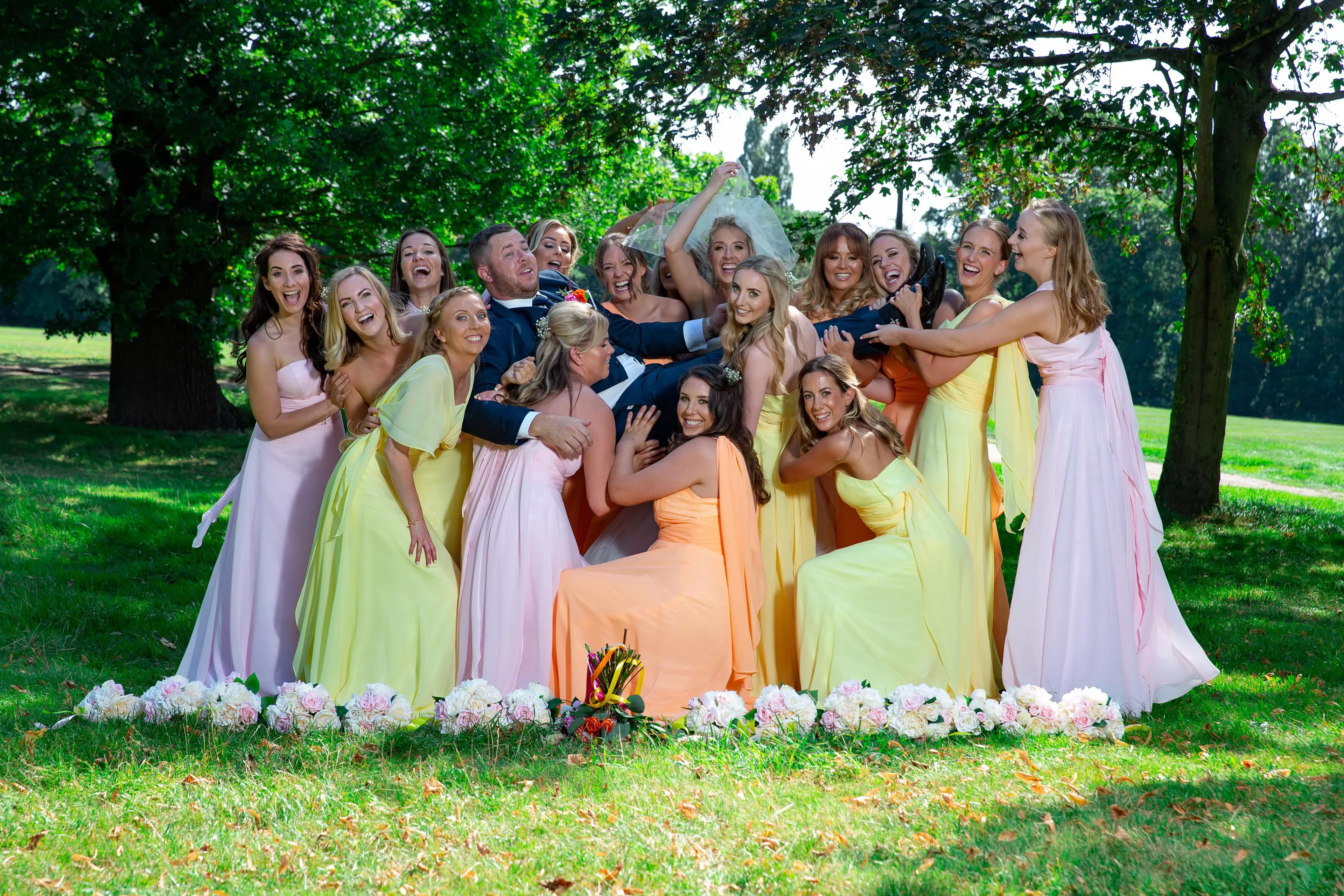 The bridesmaids were thrilled to be part of Chelsie's big day (