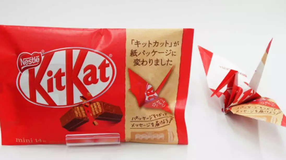 KitKat Is Replacing Its Plastic Packaging With Paper That Can Be Made Into Origami