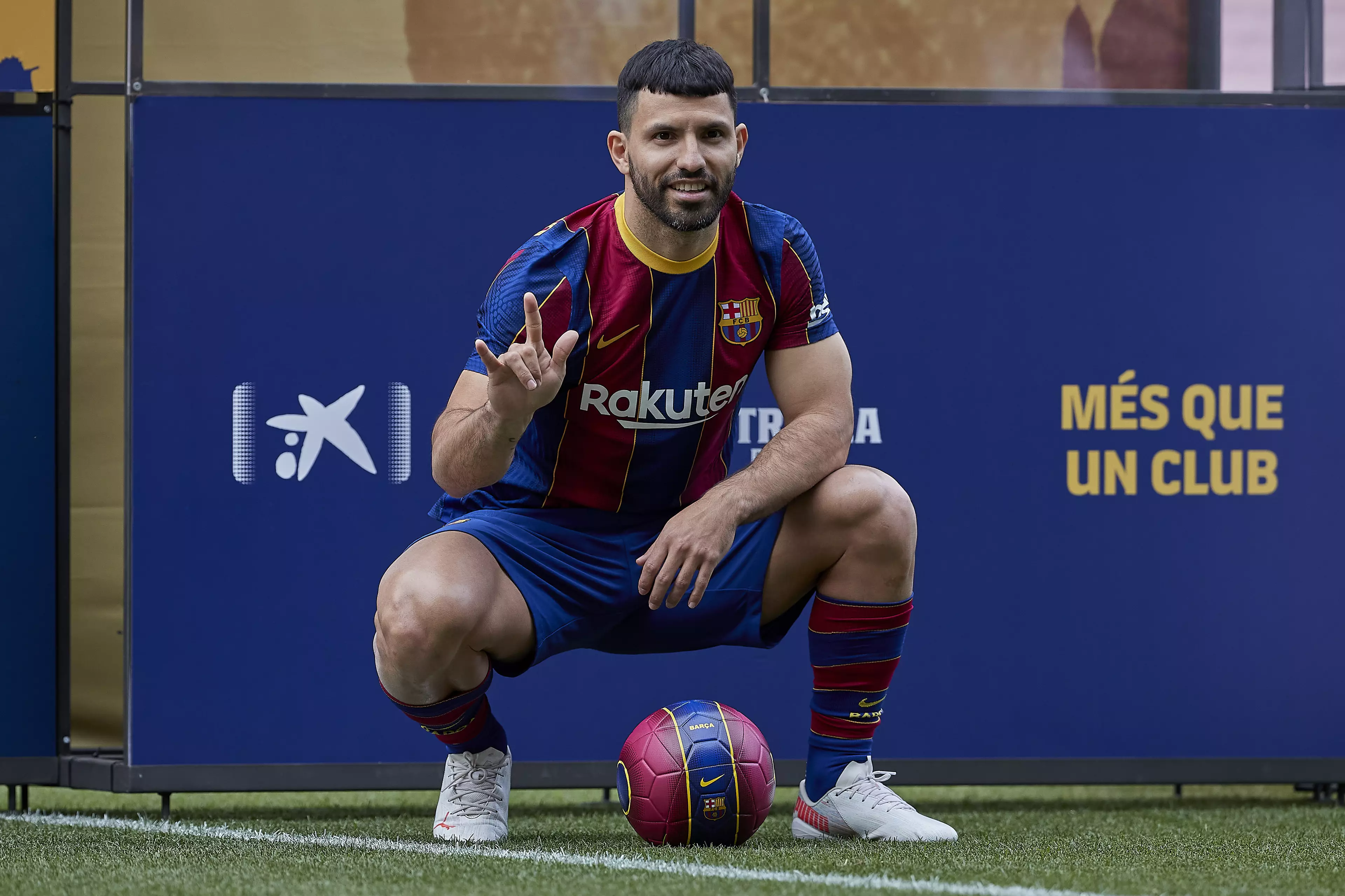 Aguero is also yet to be registered for Barca. Image: PA Images