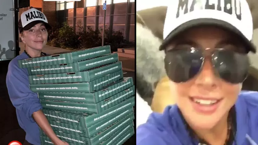 Lady Gaga Surprises Evacuation Centre By Rocking Up With Pizza And Coffee