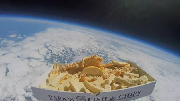 'Britain's Best Chippy' Becomes First To Send A Portion Into Space