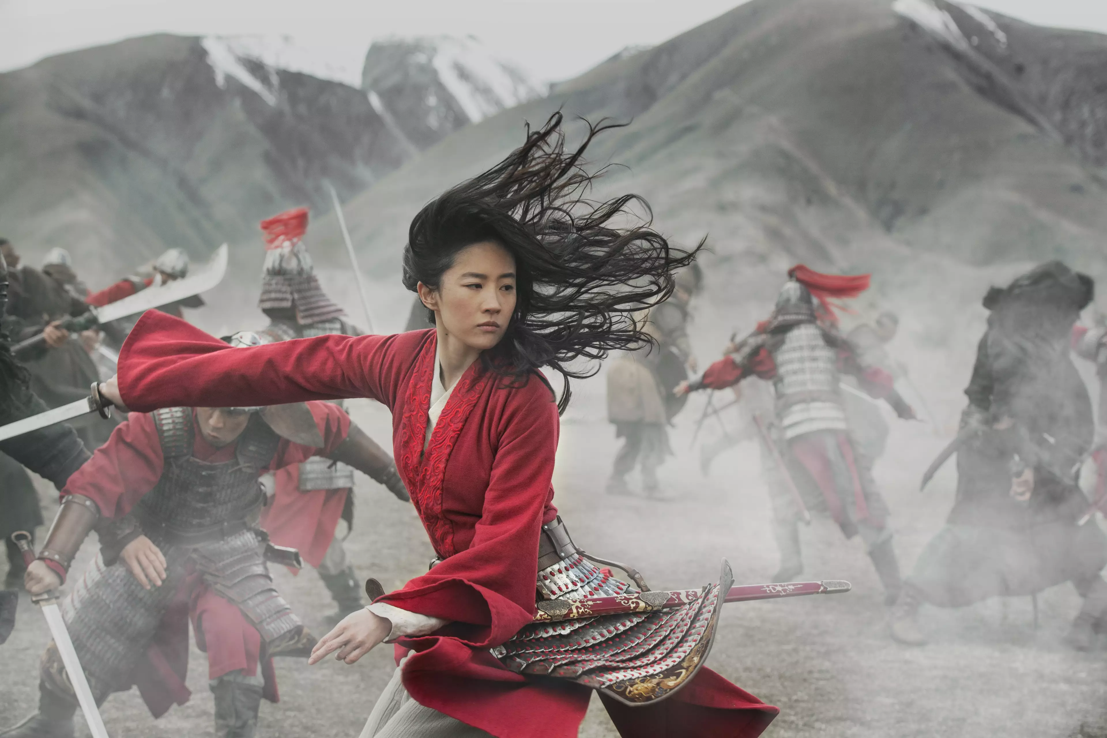 The international cast includes Yifei Liu as Mulan, pictured (