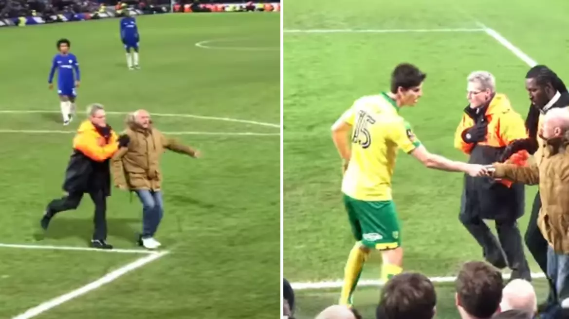 Watch: The Hilarious Scenes That Ensued When The Chelsea Fan Invaded The Pitch