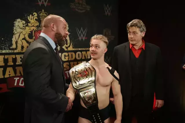 Tyler Bate was the first ever WWE United Kingdom Champion, aged 19. Image: WWE