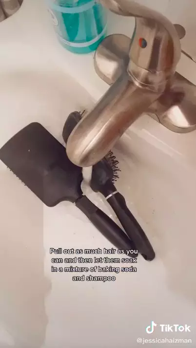 Jessica explained she washes her brushes every two weeks (
