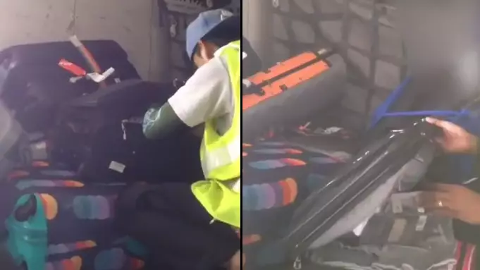 Baggage Handler Caught Stealing From Passengers' Luggage On Flight