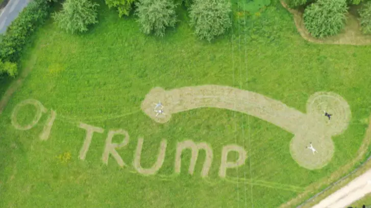 The Student Skipped Exam Revision To Mow Penis Into A Field For Donald Trump