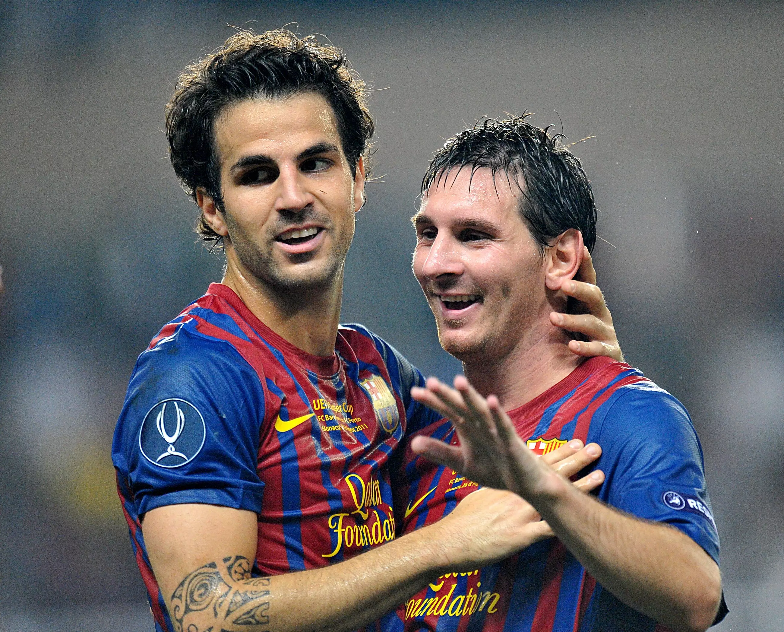 Fabregas left Barcelona for Arsenal but returned to play alongside his friend. Image: PA Images