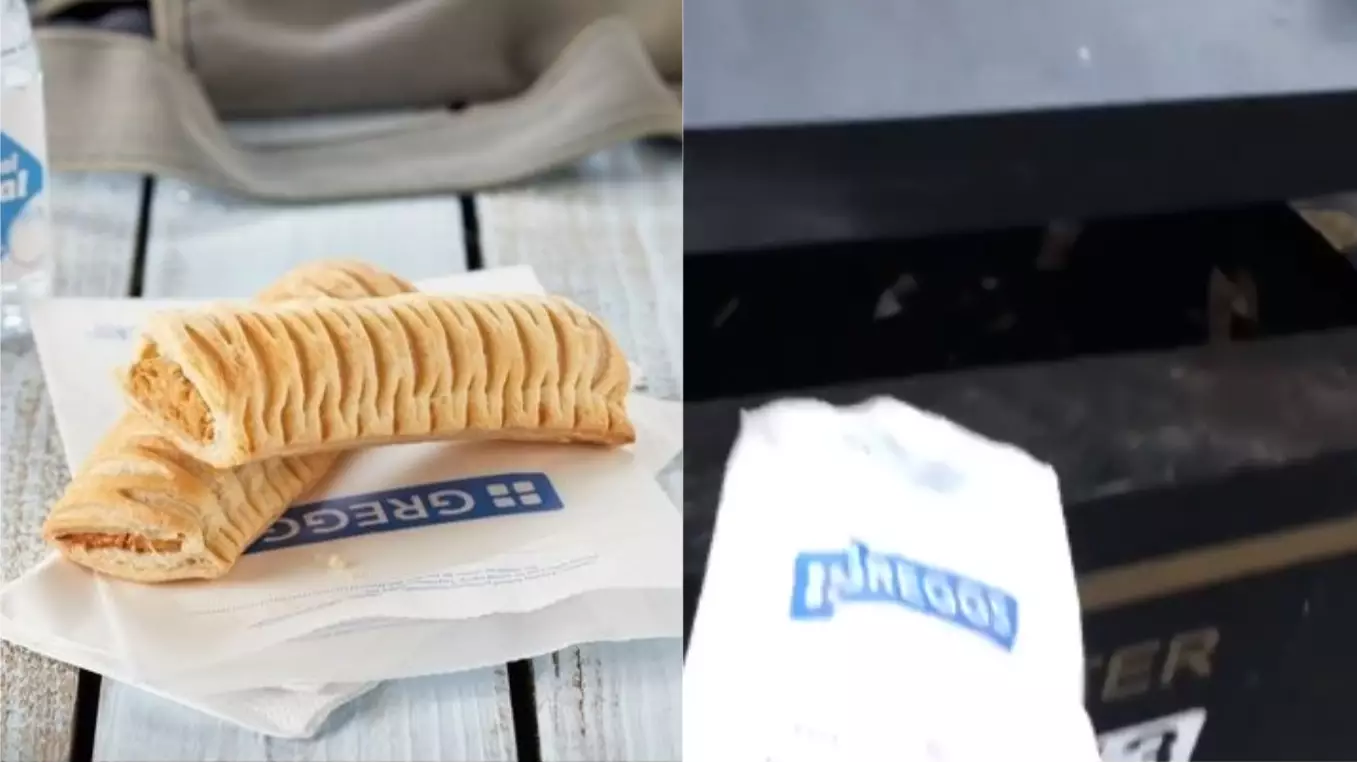 Man Criticised After He Throws Greggs Vegan Sausage Roll In Bin