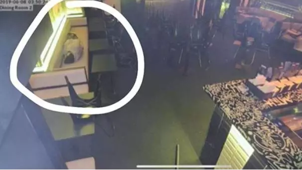 Restaurant Owner Catches Cleaner Napping On The Job But His Reaction Is Priceless