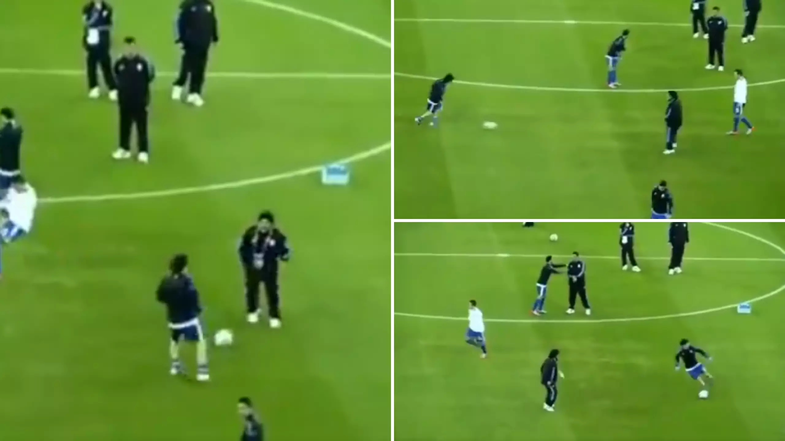 Rare Footage Of Lionel Messi And Diego Maradona Passing To Each Other Is Incredibly Silky