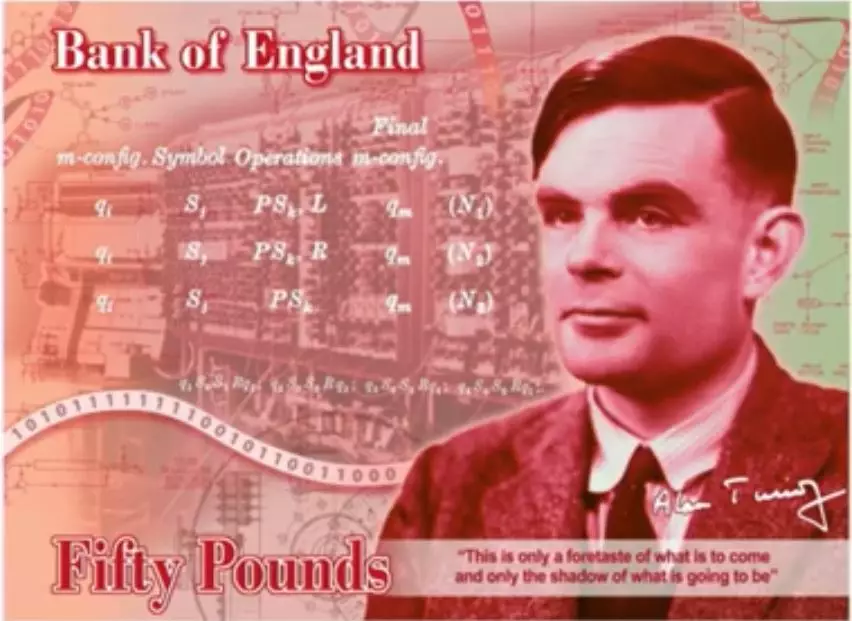 Alan Turing on £50 Note.
