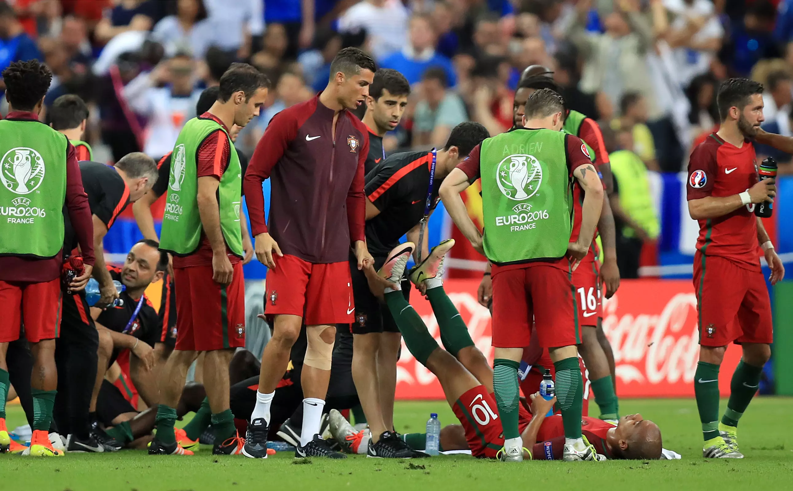 Ronaldo was virtually managing at times, including at extra time. Image: PA Images