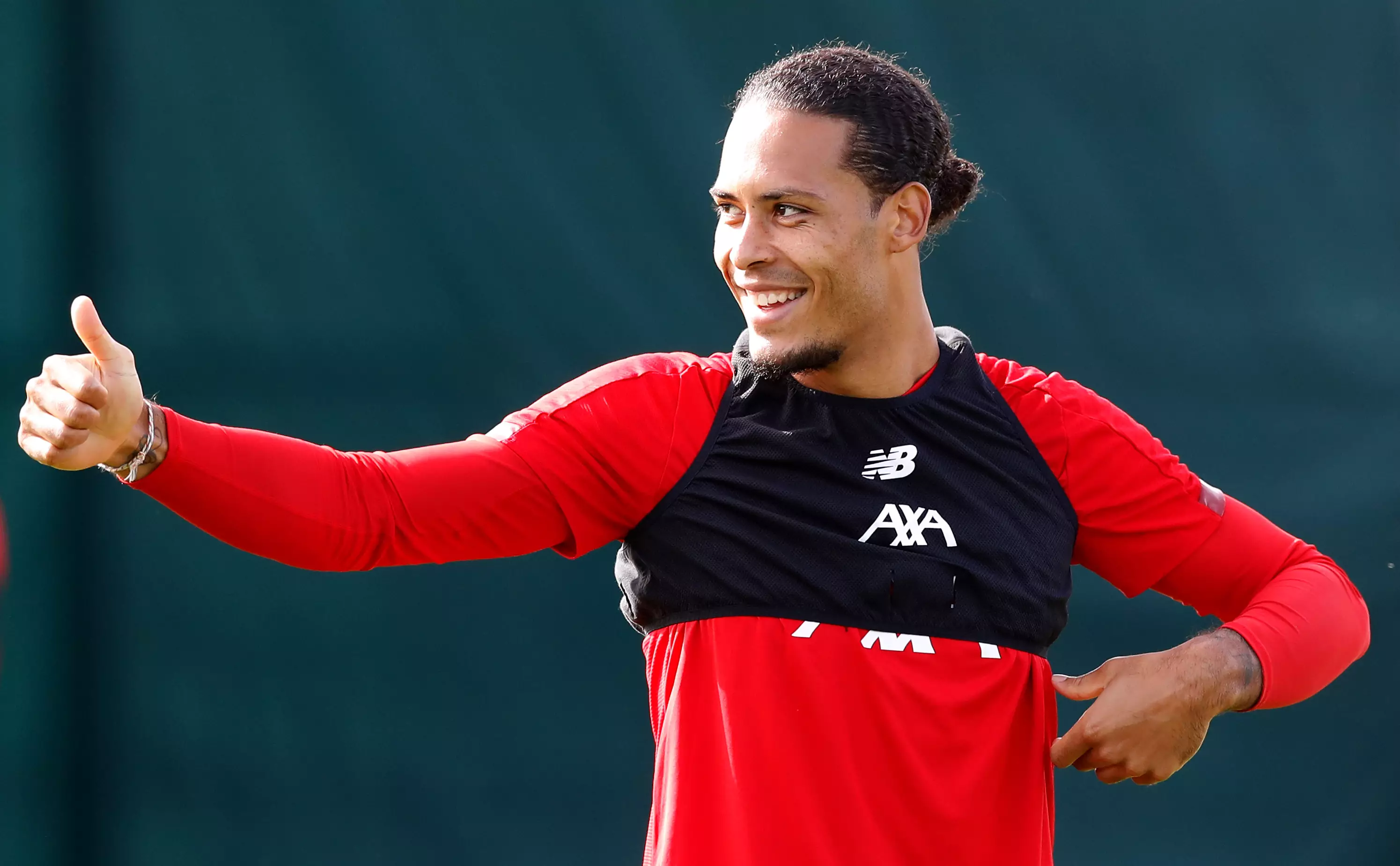 Van Dijk might be named as the best player in the world this month. Image: PA Images
