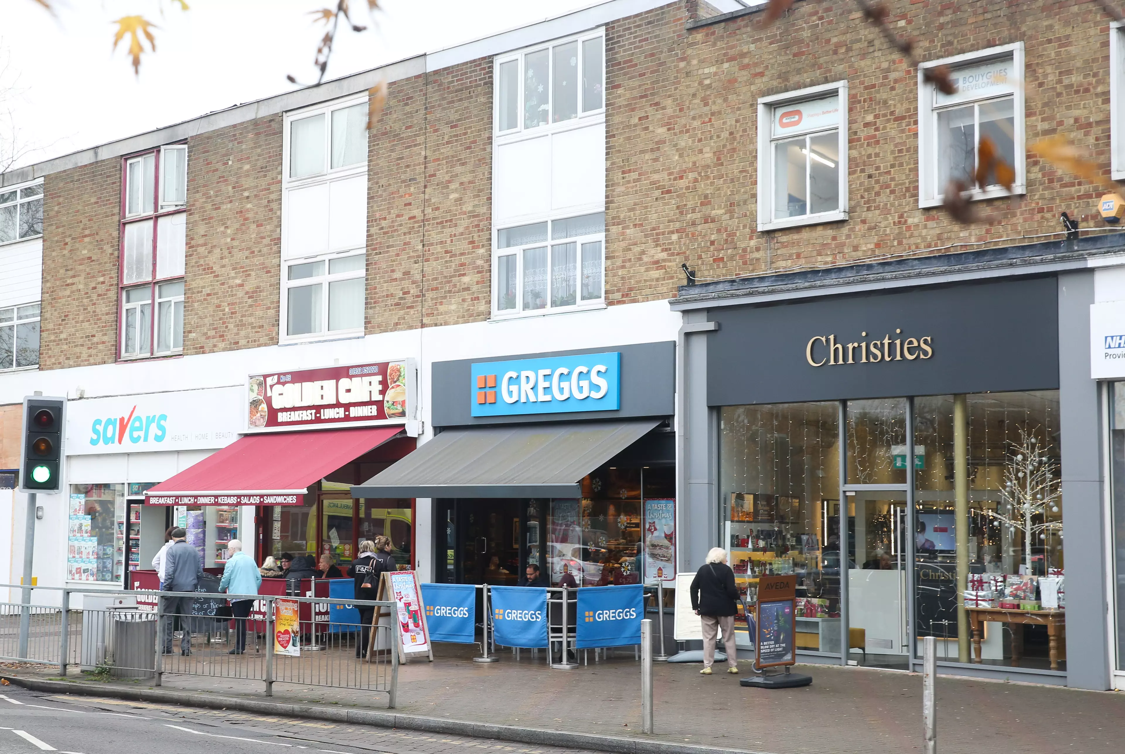 The traditional high street Greggs shop.