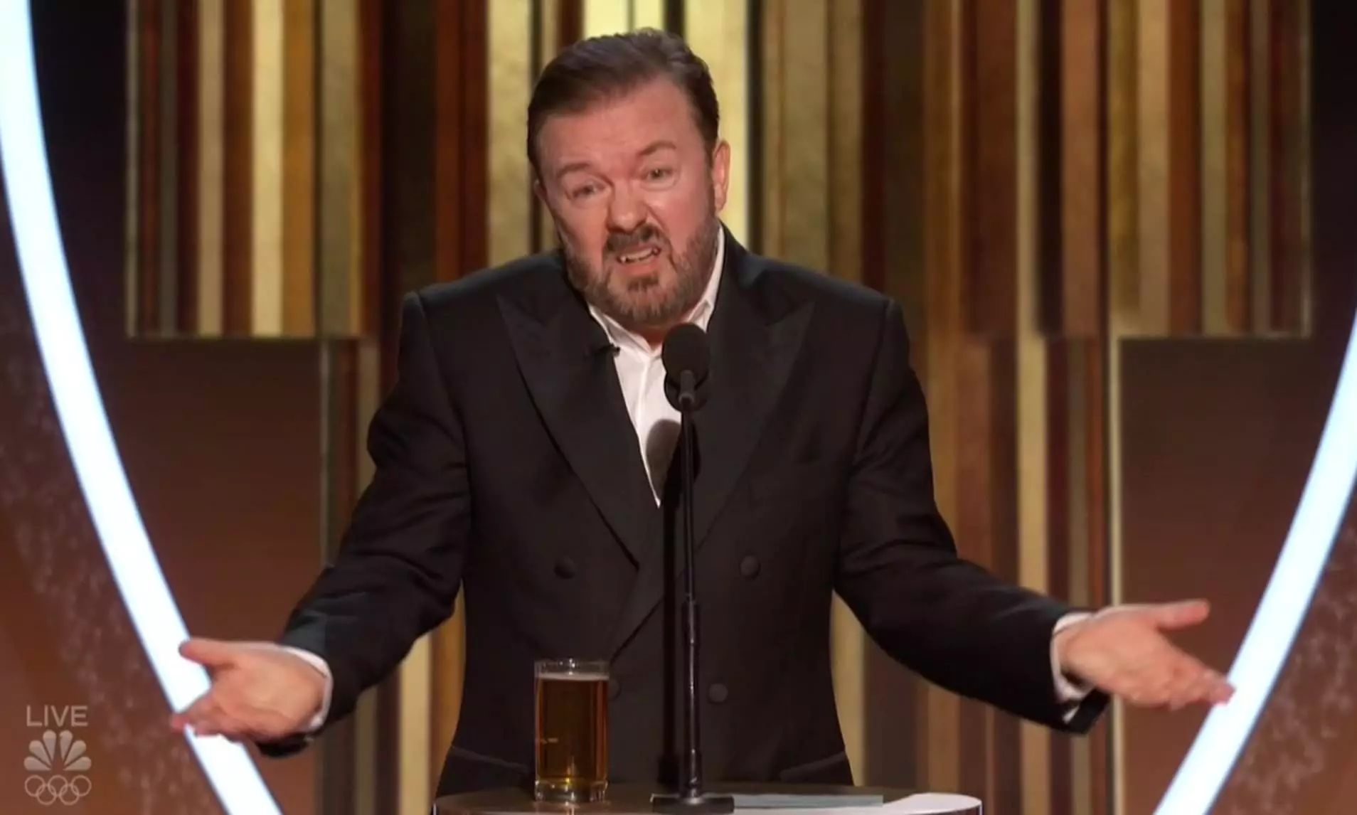 Ricky Gervais made a dig at lack of female nominees at the Golden Globes (