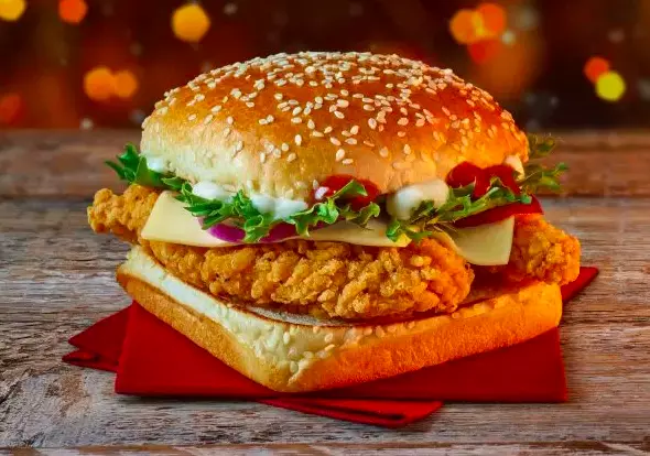 McDonald's also has a new chicken burger for Christmas. (