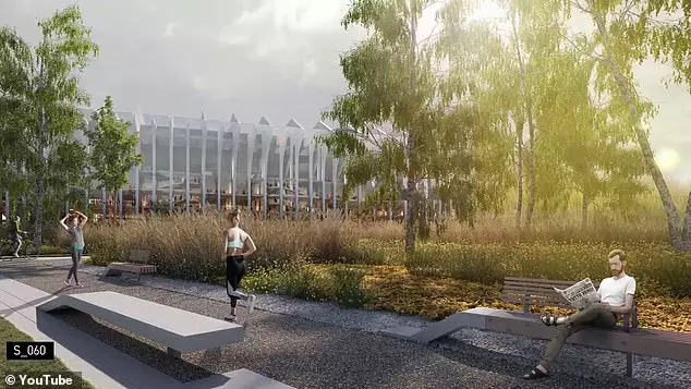 The new stadium from the outside. Image: YouTube