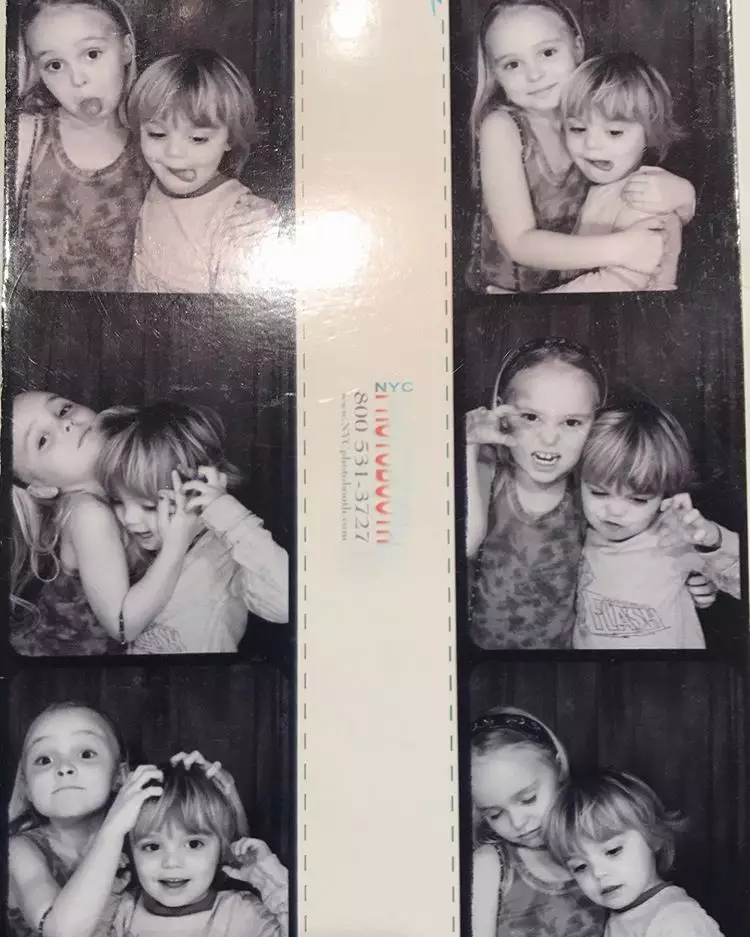 Jack and Lily-Rose Depp as kids.