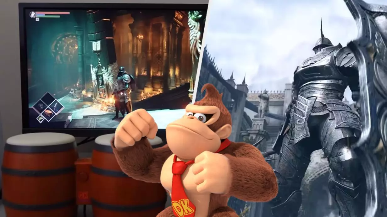 Gamer Has Beaten 'Demon's Souls' Tower Knight Using DK's Bongos