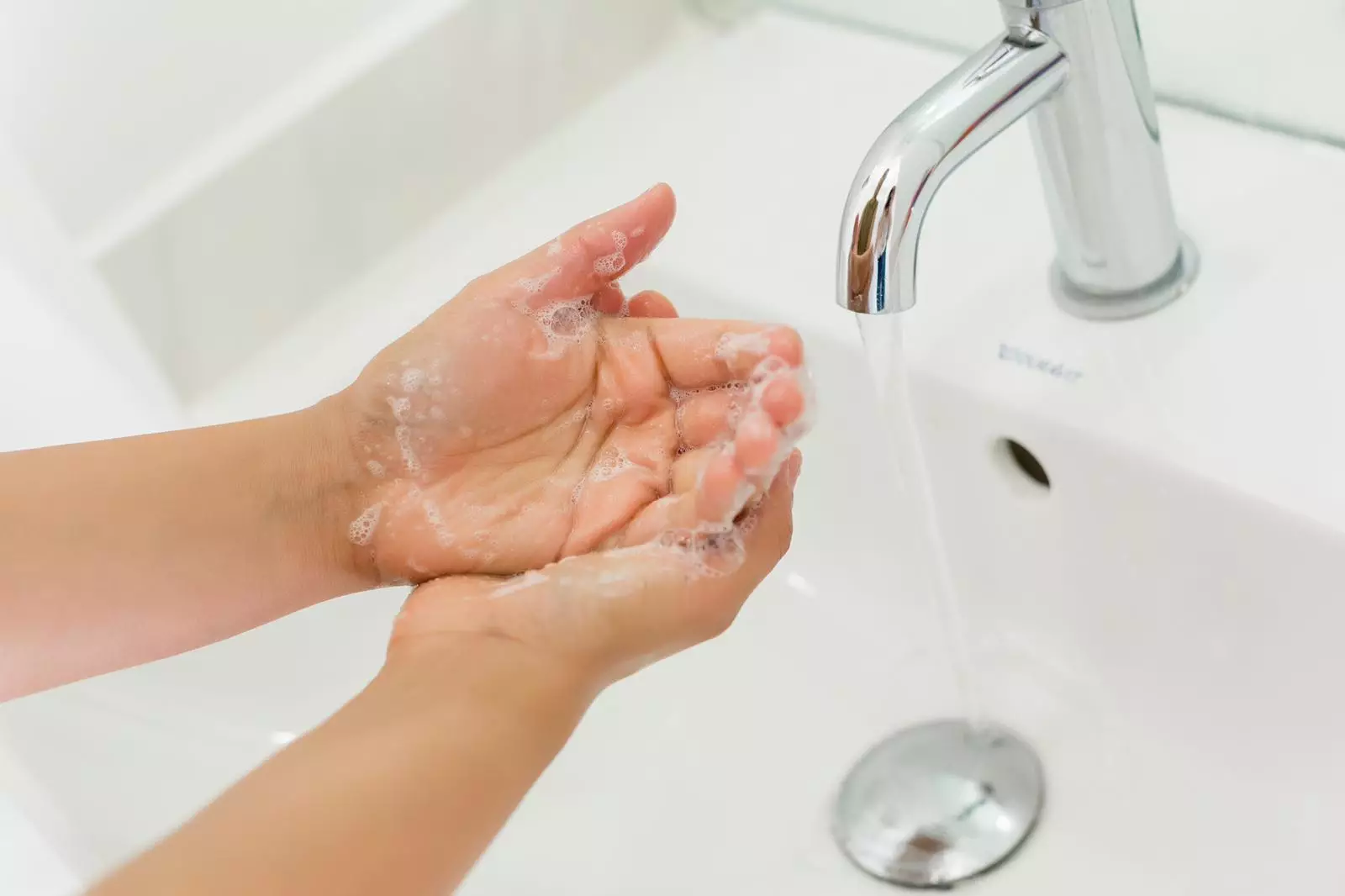 Prepare by washing your hands with soap and water (