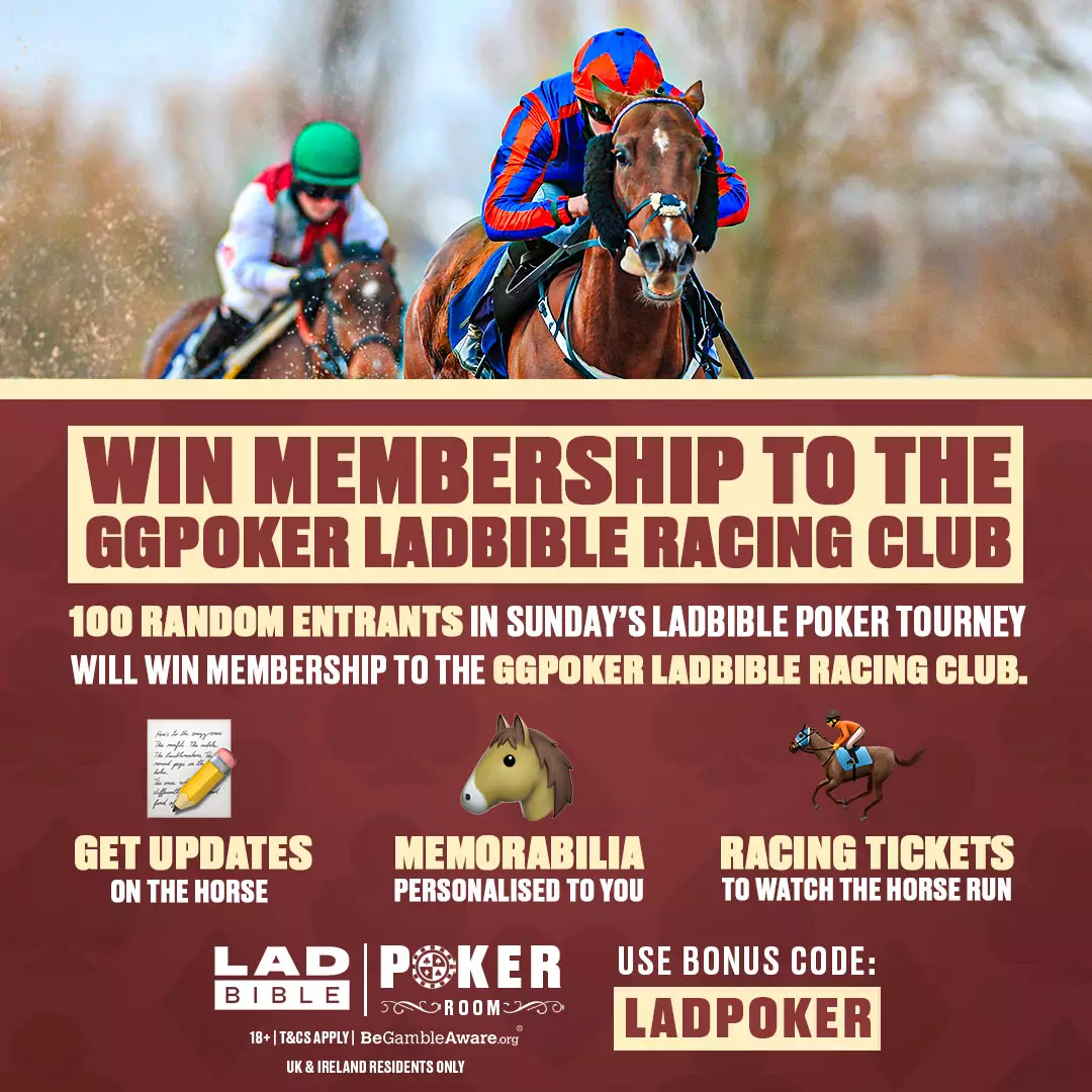 Win Membership To The GGPoker/LADbible Racing Club