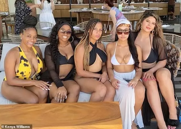 Kenya (second left) and her five friends during their trip to Bali